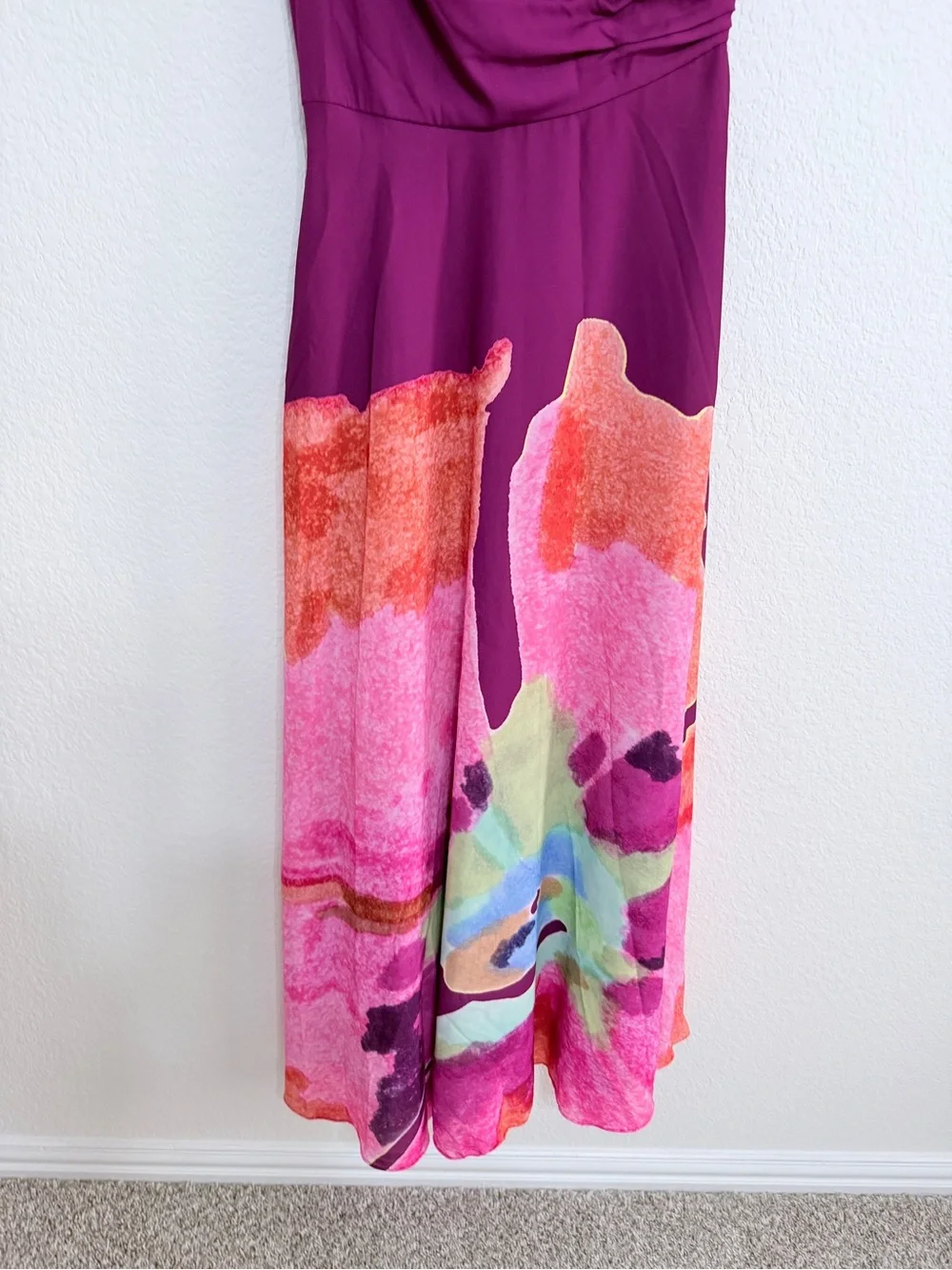AMUR floral one shoulder gown size 4 - Picture 9 of 16